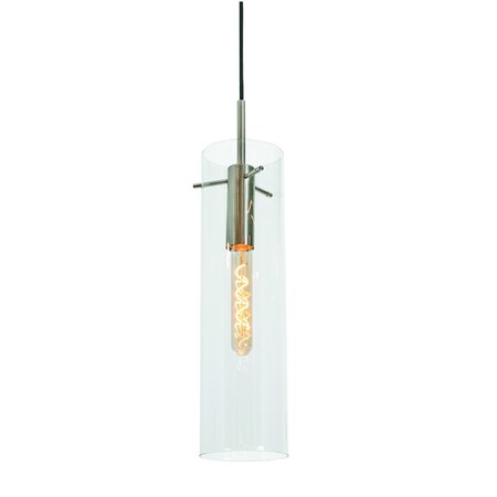 Afx Vista 1-Light Pendant, Clear Glass Shade, Satin Nickel Finish VSAP05MBSN